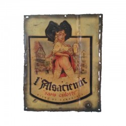 Plaque tôle effet vieilli l'Alsacienne des bière très culottées